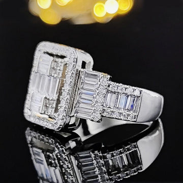 BEST GIFT IDEAS - Gorgeous Luxury Rectangle Engagement Ring - The Jewellery Supermarket